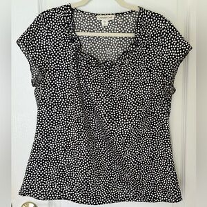 Coldwater Creek black and white cap sleeve top size L(14)